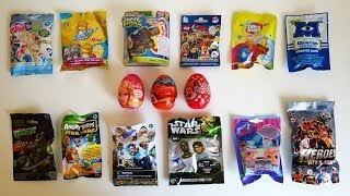 Surprise Eggs amp Blind Bags Barbie Disney Cars Lego Movie Ben 10 Scatter Brainz Angry Birds [upl. by Hniht]