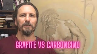 I materiali di base per disegnare Grafite vs Carboncino e fusagginee carbone [upl. by Aretak]