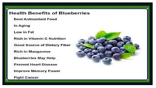 knowledge  Nutritional  Benefits Of Blueberries [upl. by Immij]