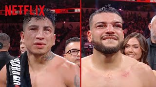 Mario Barrios vs Abel Ramos Decision Call  Jake Paul vs Mike Tyson  Netflix [upl. by Lilithe]