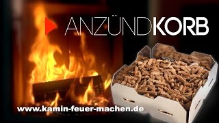 Kaminofen anzünden ohne Stress mit Pellets und Anzündkorb [upl. by Pitts]