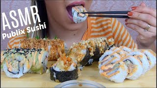 ASMR Publix Sushi NO TALKING  Eating Sounds  EatWithJas91 [upl. by Ahsi]