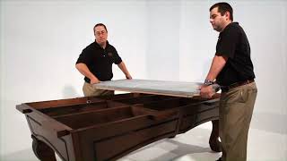 How to assemble and install your Majestic Billiards slate pool table [upl. by Ecnarual652]