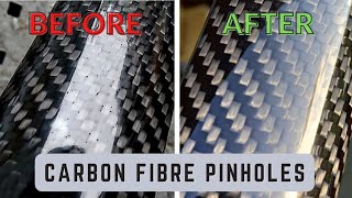 How to fill Carbon Fibre pinholes PERFECT finish every time Prepreg Infusion Great for small parts [upl. by Ruberta]