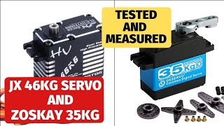 JX 46kg and Zoskay 35kg servos  tested and measured [upl. by Amsden]