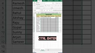 Easy Total In Ms Excel dailyshorts viralshorts trendingshorts excel trending [upl. by Lecirg349]