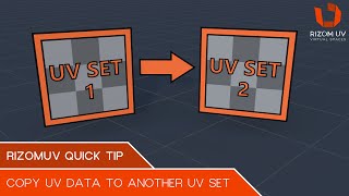 RizomUV Quick Tip Copy UVs To Another UV Set [upl. by Shing346]