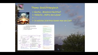 Gedichtvergleich Goethe  Hölderlin  quotWandrers Nachtliedquot  quotHälfte des Lebensquot  So kann es gehen [upl. by Xena]