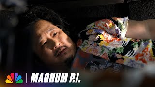 Higgins Helps Jin Rescue an Elderly Woman  Magnum PI  NBC [upl. by Nahshon]