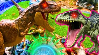 Review Jurassic World Dinos Indominus rex Indoraptor Megaraptor TREX Giganotosaurusamp Others [upl. by Amsab715]