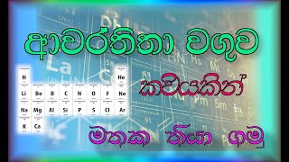 ආවර්තිතා වගුවේ මූලද්‍රව්‍ය 20 කවියකින් මතක තියා ගමු [upl. by Rediah669]