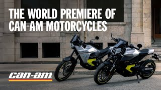 The World Premiere of CanAm All Electric Motorcycles [upl. by Wilfreda]