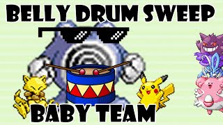 Poliwhirl SWEEP Gen 3  Baby Team  NO SWITCH OUT Pokémon Showdown [upl. by Nirb]