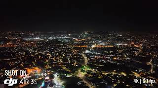 dji Air 3s  Bandaraya Melaka Night View  3 am  Non Editing Colour [upl. by Elbas309]