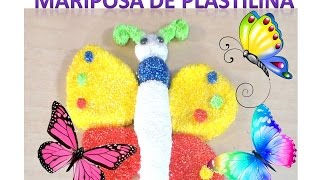 PASTA DE MOLDEAR MARIPOSA DE PLASTILINAMANUALIDADES PARA NIÑOS [upl. by Jasper170]