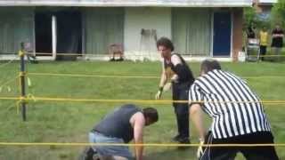 Jeffrey LaRocque aka ACE aka The Skid Night Riders 1st Backyard Wrestling Match [upl. by Samaria48]