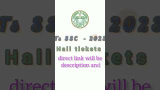 ts SSC Hall Ticket direct link tsssc halltickets directlink [upl. by Liborio356]