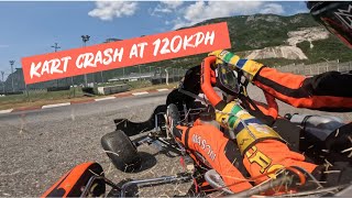 Kart crash at 120kph [upl. by Durst]