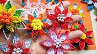 Sterne basteln mit Papier  Quilling Technik [upl. by Hattie]