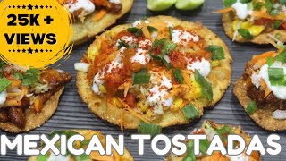 Mexican Tostadas  How to Make Authentic Vegetarian Tostadas at Home [upl. by Trah908]