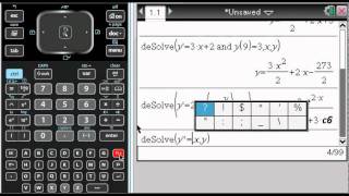 Differential Equation Solver on TINspire CAS CAS Only [upl. by Georgine]