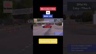 Mercedes C63s vs BMW M4 Stability test [upl. by Osnola]