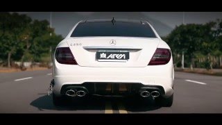 Turning Mercedes Benz CClass W204 C250 To C63 AMG Sound amp Look w ARMYTRIX QuadTips Exhaust [upl. by Nico253]