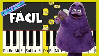 Grimace Shake  EASY PIANO  TUTORIAL DE PIANO FÁCIL [upl. by Neelyt173]