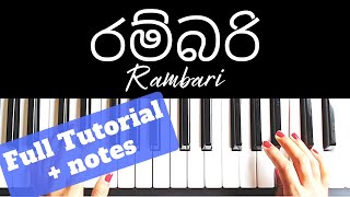 Rambari  Lahiru Perera La Signore  Both hands Piano Tutorial  Level 1  5  NOTES  Slow [upl. by Coraline]