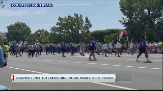 Bradwell Institute Marching Tigers perform in DC parade [upl. by Idnac]