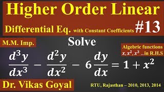 Linear Differential Equation with Constant Coefficients in Hindi 13 CF amp PI Engineering Maths [upl. by Kwei]