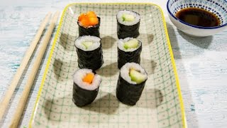 Hoso Maki  Sushi selber machen  Rezept und Anleitung [upl. by Eelirak]