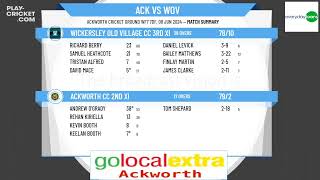 Ackworth CC 2nd XI v Wickersley Old Village CC 3rd XI [upl. by Docila967]