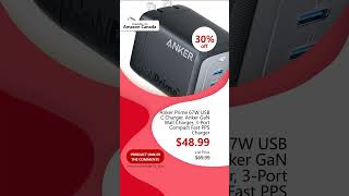 Anker Prime 67W USB C Charger Anker GaN Wall Charger 3Port Compact Fast PPS Charger [upl. by Vergil]