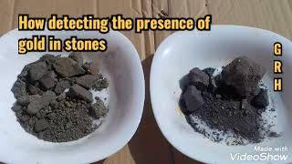 How detecting gold prescence in stones [upl. by Annahgiel]