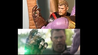 Thanos Snap Recreation StopMotion Comparison [upl. by Ethe]