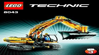 LEGO instructions  Technic  8043  Motorized Excavator Book 3  Model A [upl. by Dianuj]