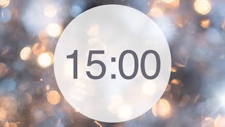 15 Minute Countdown Timer No Music  Chime at Beginning and End [upl. by Roxine]