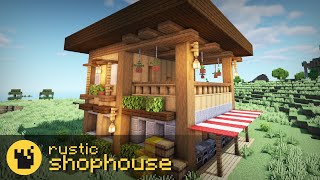 Minecraft Rustic Shophouse Quick Tutorial  Brayn amp Blocks [upl. by Enyr]