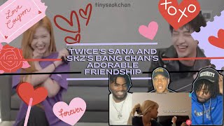 twice’s sana and skz’s bang chan’s adorable friendship reaction [upl. by Costanza]