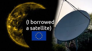 Seeing the US eclipse in Europe through a satellite [upl. by Courtney]