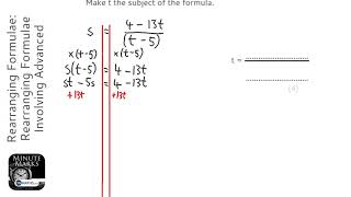 Rearranging Formulae Rearranging Formulae Involving Advanced Factorising Grade 7  Maths Revision [upl. by Vine776]