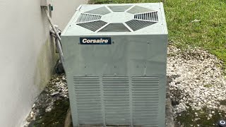 1998 Corsaire 2Ton Central Air Conditioner Starting Up amp 2005 Coleman Evcon Running [upl. by Tani]