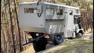 ZETROS Exmo Truck gesamter Stresstest auf Versuchsgelände Horstwalde EWR Grand Tour Kabine [upl. by Gaut]