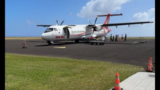 VOL MOOREA  HUAHINE SUR ATR 72600 Cie AIR TAHITI [upl. by Edalb]