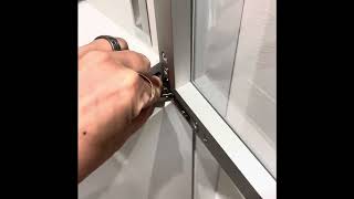 Poggenpohl Showcase glass door hinge restrictor installation [upl. by Ahsenyt]