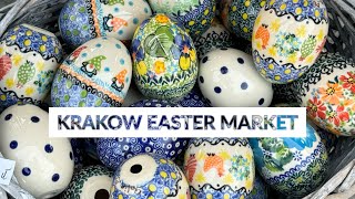 Walking Tour Krakow Poland Easter Market 2024  Beautiful Polish Easter market in amazing setting [upl. by Malliw]