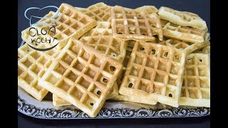 Belgische Waffeln mit Milch  Grundteig Rezept  Ganz Einfach [upl. by Sherye]