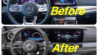 E63s AMG PreFacelift to Facelift W213 Mercedes E Class MBUX TouchscreenDragonfly Steering Wheel [upl. by Olfe755]