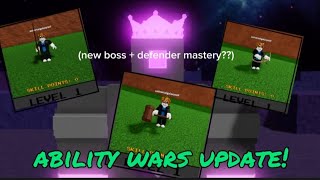 NEW ASTRUM DEUS BOSS  DEFENDER MASTERY  Ability Wars Update  Roblox Ability Wars [upl. by Bor]